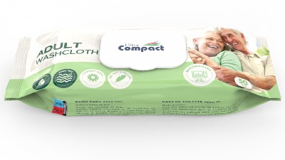 Ultra Compact Adult Washcloths