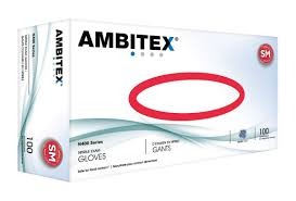 Ambitex Small Nitrile Blk Gloves