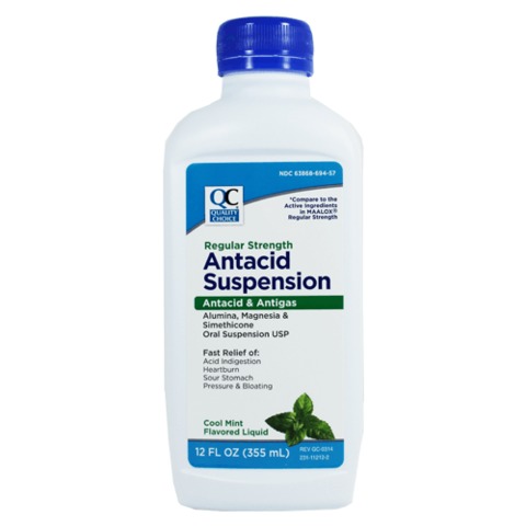 qc reg strength antacid cool mint