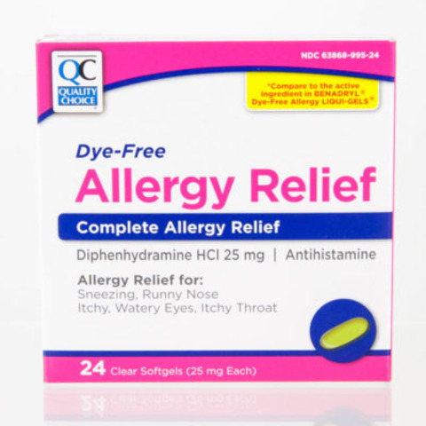 qc allergy relief capsules 25mg