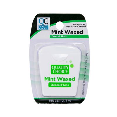 qc dental floss mint waxed