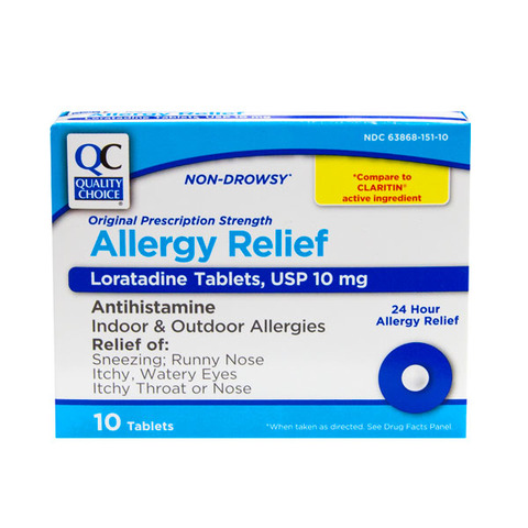 qc non drowsy allergy relief capsules 10mg