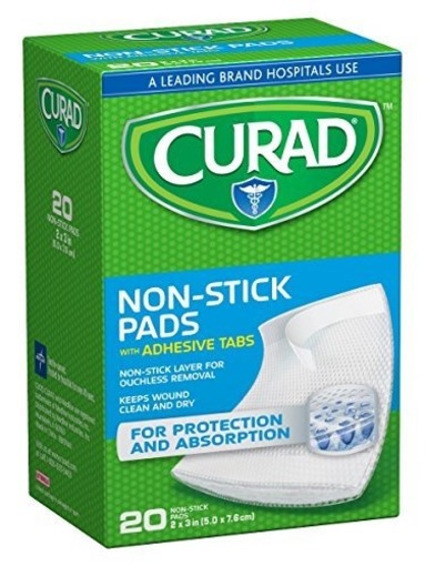 Curad non stick pad 2"x3