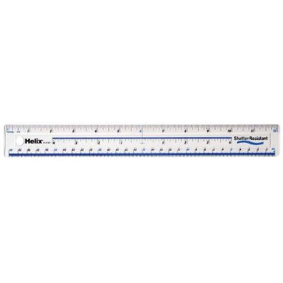 Plastic Ruler Helix Shatter Resistant 12