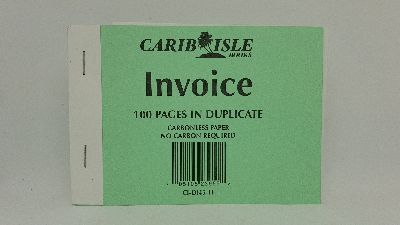 Caribisle Invoice Book 4" x 5" Dup. Carbonless (100/pg)