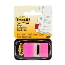 Post-It Tape Flags Pink (1" x 1.7")