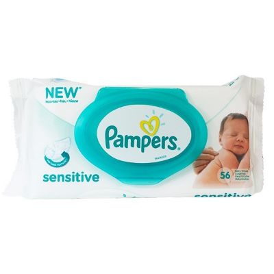 Pampers Sensitive Protect Baby Wipes 56s