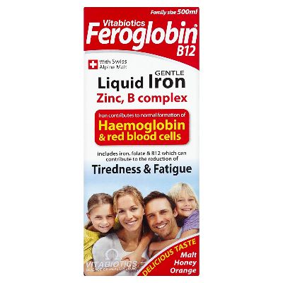 Aqua Pharmacy Barbados Feroglobin B12 Gentle Liquid Iron Zinc Bcomplex Vitabiotics 200ml 5021265231102