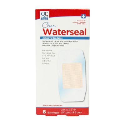 Clear Waterseal  2inx3 3/4 In Adhesive Bandages 