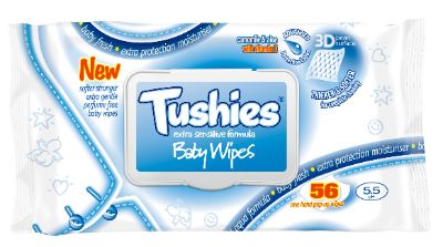 Tushies Baby Wipes  56s