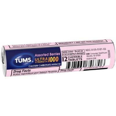 Tums Peppermint Antacid 12s