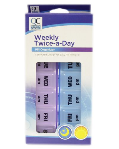 QC twice daily pill organiser
