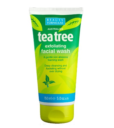 Beauty Formulas Tea Tree Exfoliating Facial Wash
