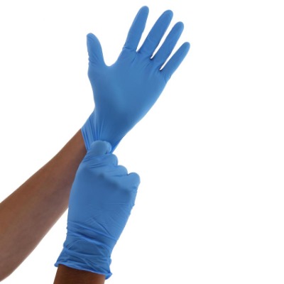 Victoria Bay Blue Nitrile  Gloves Med 100s