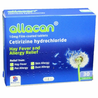 Allacan Cetirizine 10mg tabs 30s