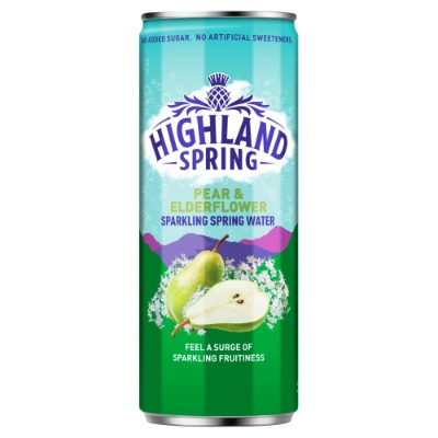 Highland Spring Pear & Elderflower Sparkling Spring Water 