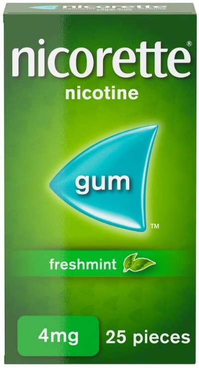 Nicorette gum 4 mg 25 pieces