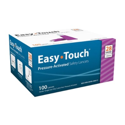 Easy Touch 28G Pressure-Activated lancets 100s