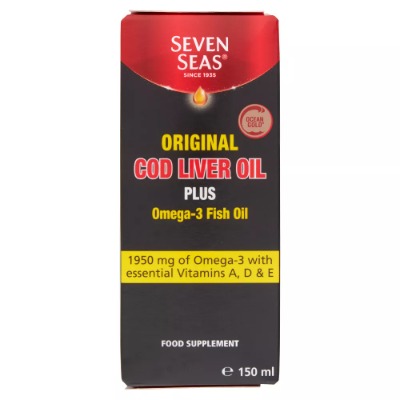 Seven Seas CLO Plus Omega 3 Fish Oli 150mls