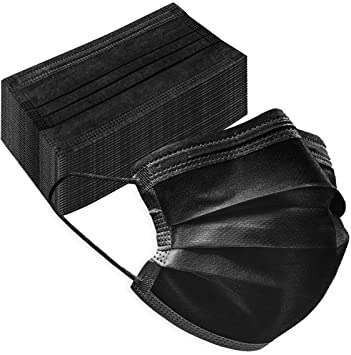 Meditay Black surgical masks 3ply 50s