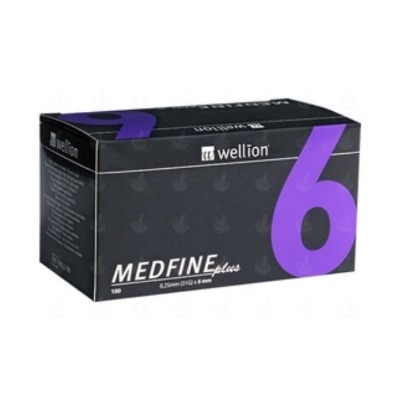 Wellion 6mm 31G Pen tip needles 100s