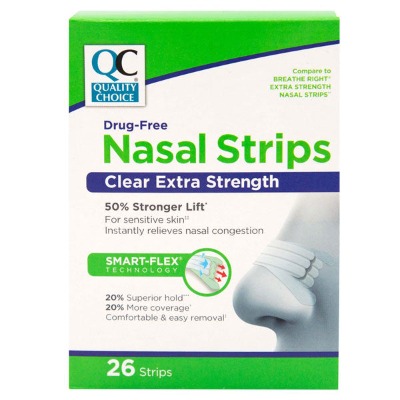 Qc Nasal Strips clear Extra Strength 26s