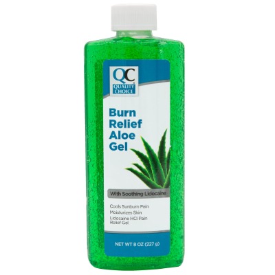 Qc Burn Relief Aloe Gel with lidocaine 8oz