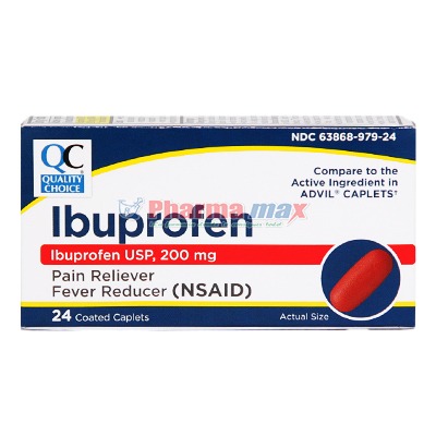 QC Ibuprofen 200mg Caplets 24's