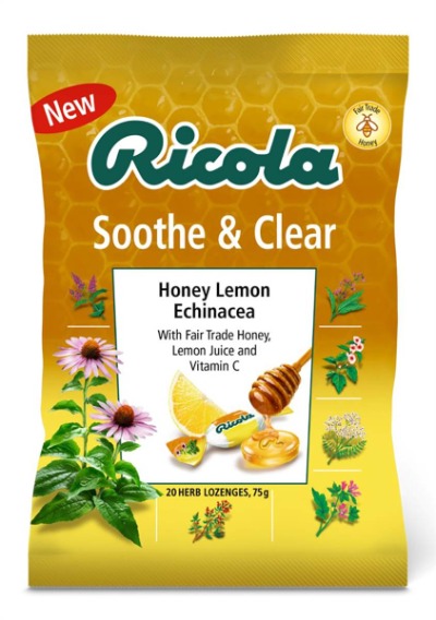 Ricola Soothe & Clear Honey Lemon Echinacea Lozenges