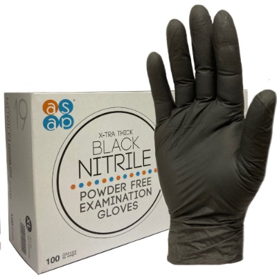 Xtra Thick Black Nitrile gloves small