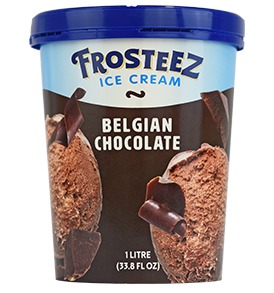 Frosteez belgian Chocolate Ice Cream 1 Pint