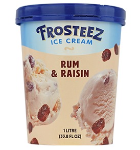 Frosteez Rum & Raisin Ice Cream 1pint