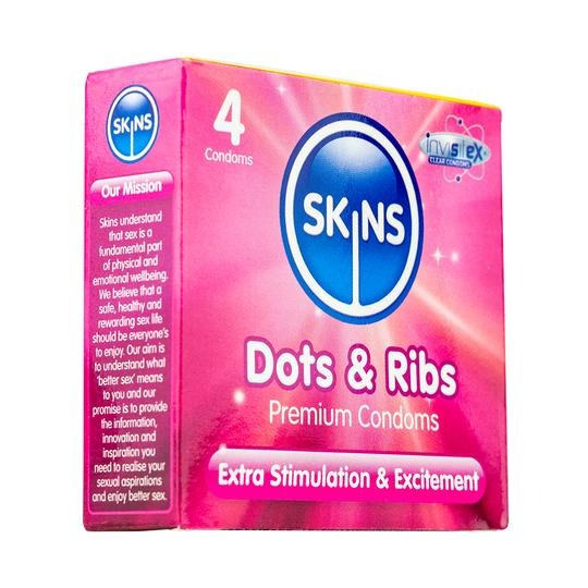 Skins Condoms Dots & Ribs 4s
