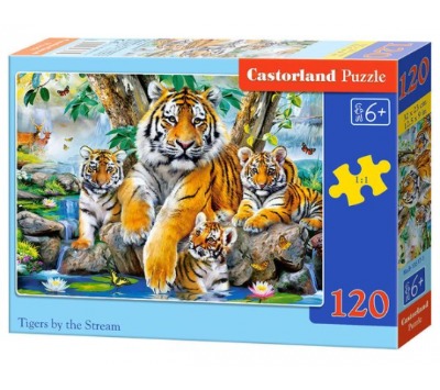Castorland Puzzle  Tigers By The Stream 120 pieces