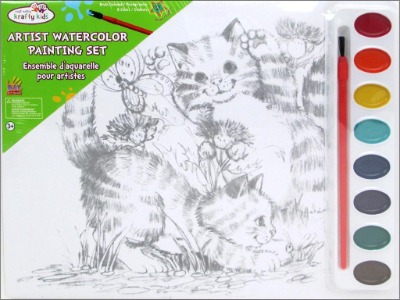 Water Color Painting Set Kitten