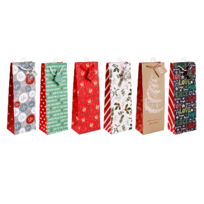 Gift bag x-mas bottle