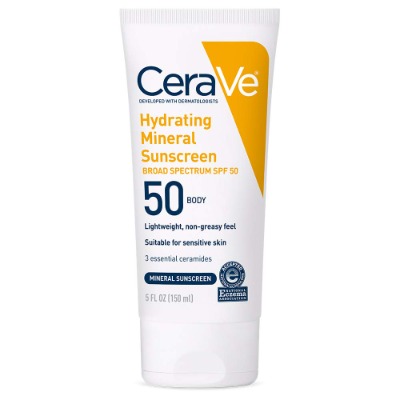 CeraVe Hydrating mineral Sunscreen SPF 50 Body 5Oz
