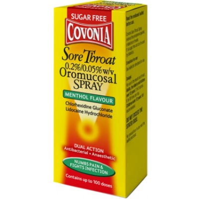 Covonia Sore Throat Oromucosal Spray Menthol