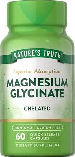 Nature's truth magnesium Glycinate chelated 200mg capsules 60s