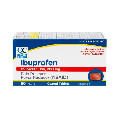 QC Ibuprofen 200mg tablets 50s