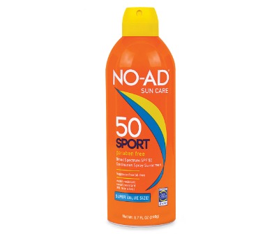 No-Ad Sun Care SPF 50 sport sunscreen spray