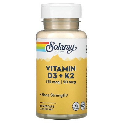 Solaray Vitamin D3 + K2 60vegcaps