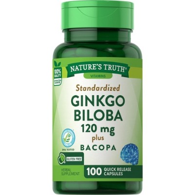 Nature's Truth Ginkgo Biloba 120mg + Bacopa 100s