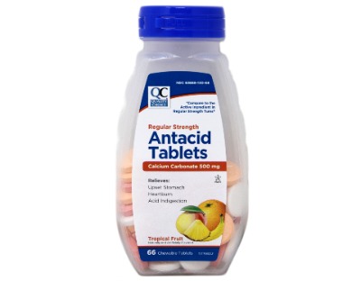 qc Regular strength Antacid 500mg tabs 66s