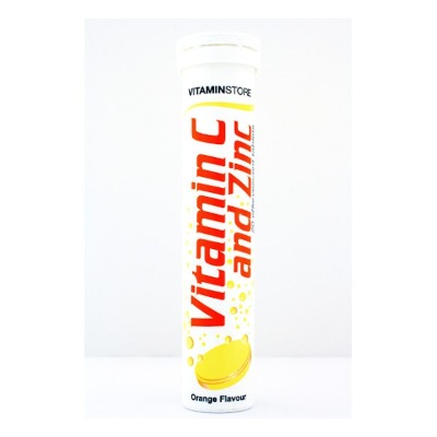 vitaminstore  Vitamin C & Zinc Effervescent tablets 20s orange flavour