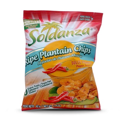 Soldanza Ripe Plantain Chips pepper sweet