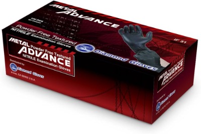 Metal Nitrile Gloves Med