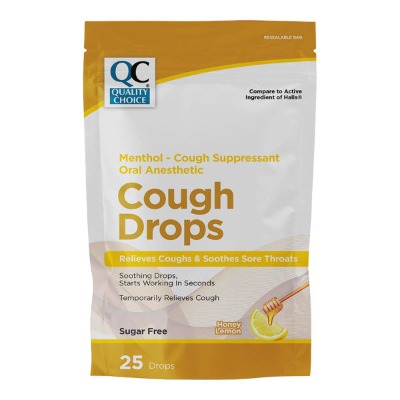 Qc Cough Drops Honey Lemon 25s