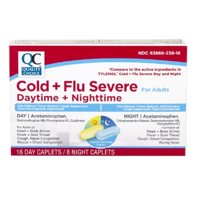 Qc Cold & Flu Severe Daytime + night time