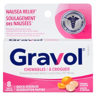 Gravol chewable 8s
